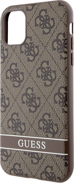 Mbështjellës Guess GUHCN61P4SNW për iPhone 11/XR, hardcase, kafe