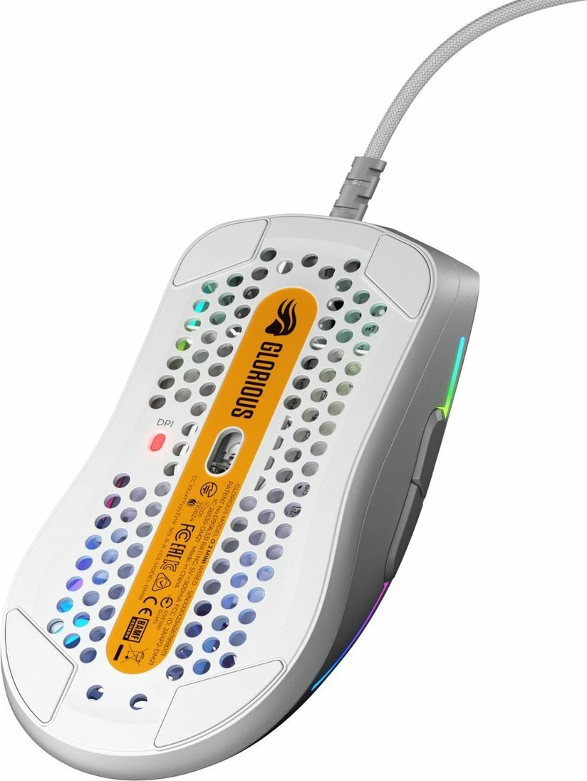 Maus Glorious Model O 2 Mini, 26000 DPI, RGB, USB-A, 49 g, i bardhë