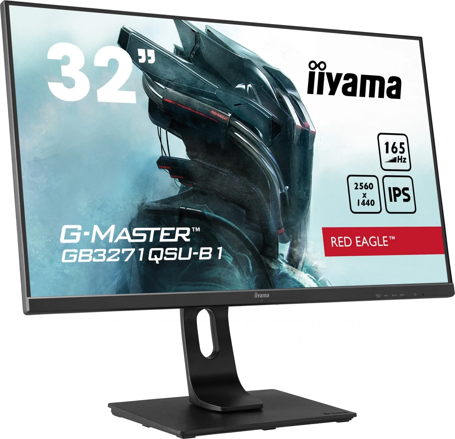 Monitor për lojëra iiyama G-Master GB3271QSU-B1, 31.5", 2560 x 1440, HDMI, DisplayPort, USB 3.0, me altoparlantë