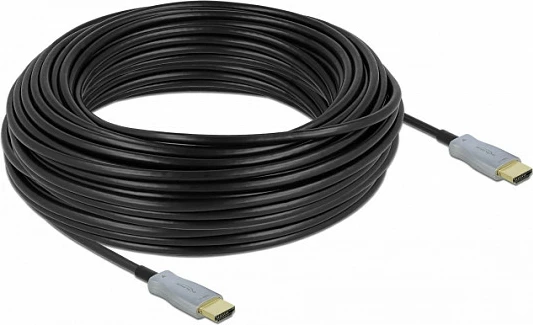 Kabllo HDMI optik DeLOCK 30m, 4K, 18 Gbit/s, e zezë