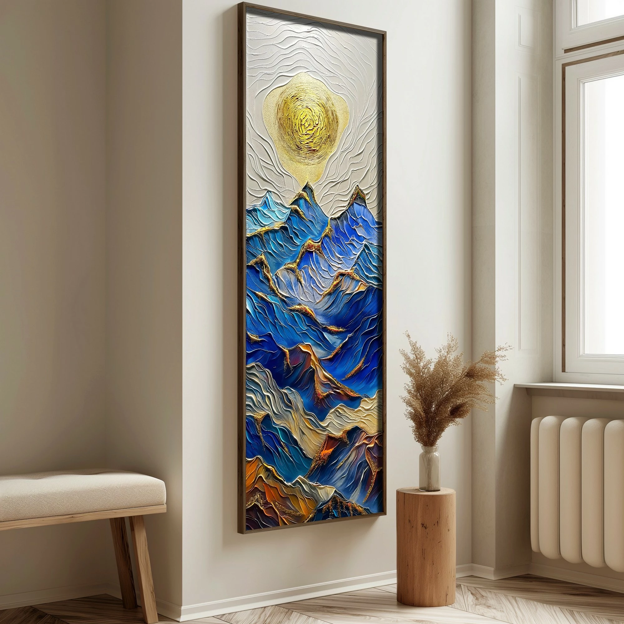 Pikturë dekorative me kornizë MDF, shumëngjyrëshe, Wallity, LONG024-S/120-40, 40x120cm