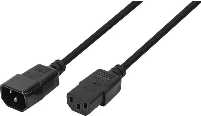 Kabllo zgjatëse rryme LogiLink IEC C14 në C13, 1.8m, e zezë