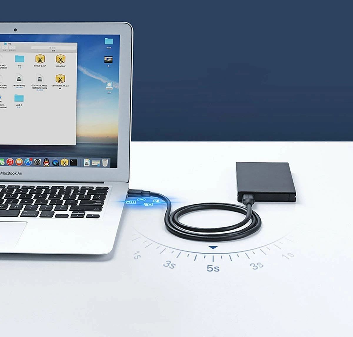 Kabllo USB-A në USB-A Ugreen 90576, 3 m, USB 3.2 Gen 1 (5 Gbps), e zezë