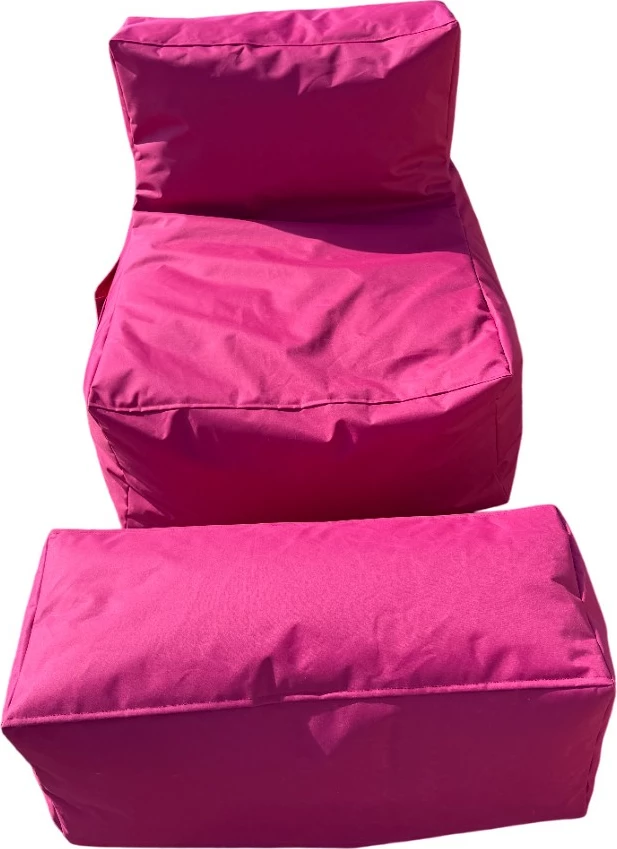 Set me 2 pjesë bean bag, ngjyrë rozë, Atelier del Sofa, XXL Sedir