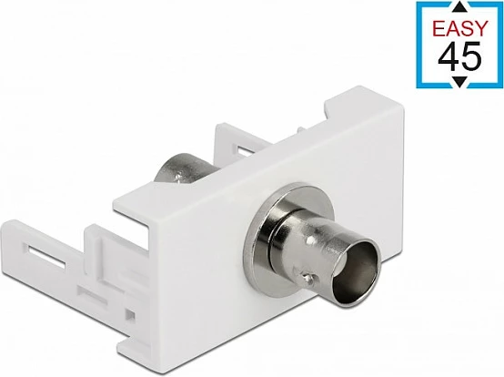Modul DeLOCK Easy 45 me portë BNC femër, 22.5 x 45 mm, argjendtë/bardhë
