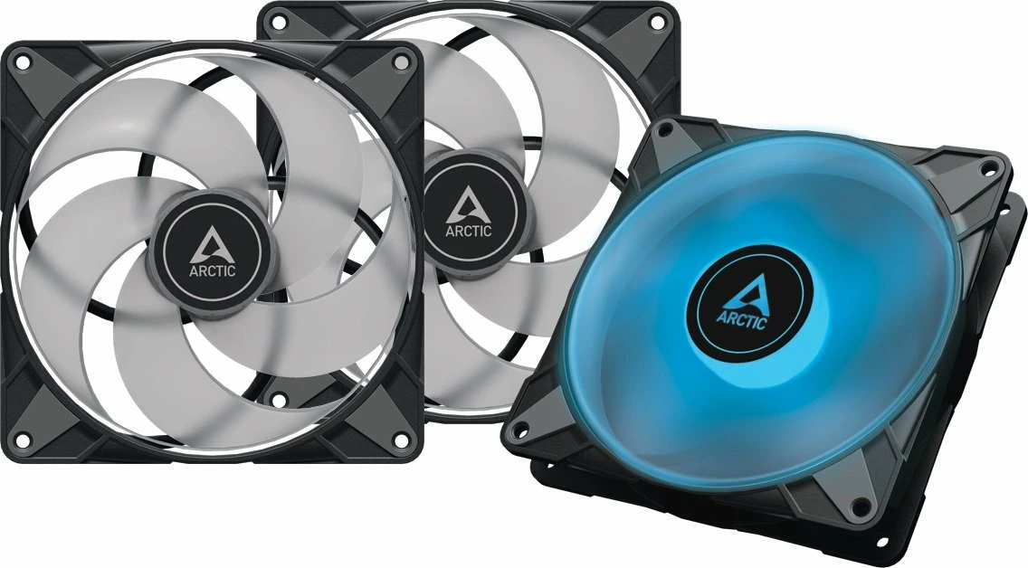 Ventilator PC Arctic P14 PWM PST RGB 0dB 140mm 3-pack, zi/bardhë