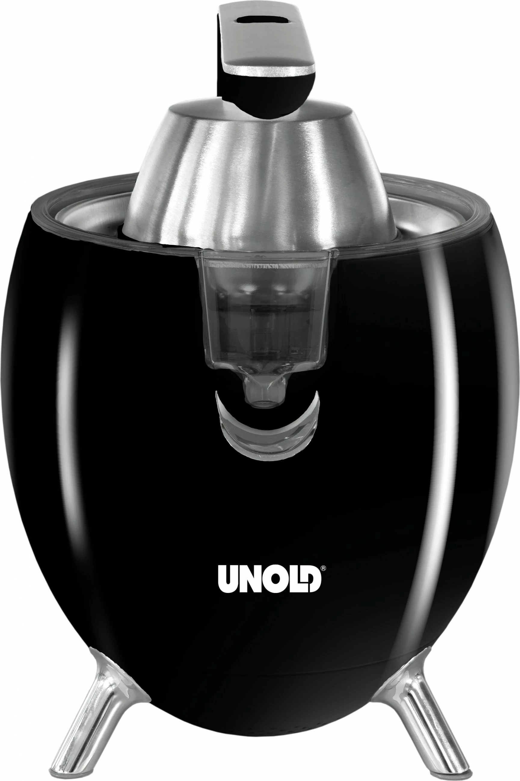 Shtrydhëse dore agrumesh UNOLD 78135, 1100W, plastikë/çelik inox, e zezë
