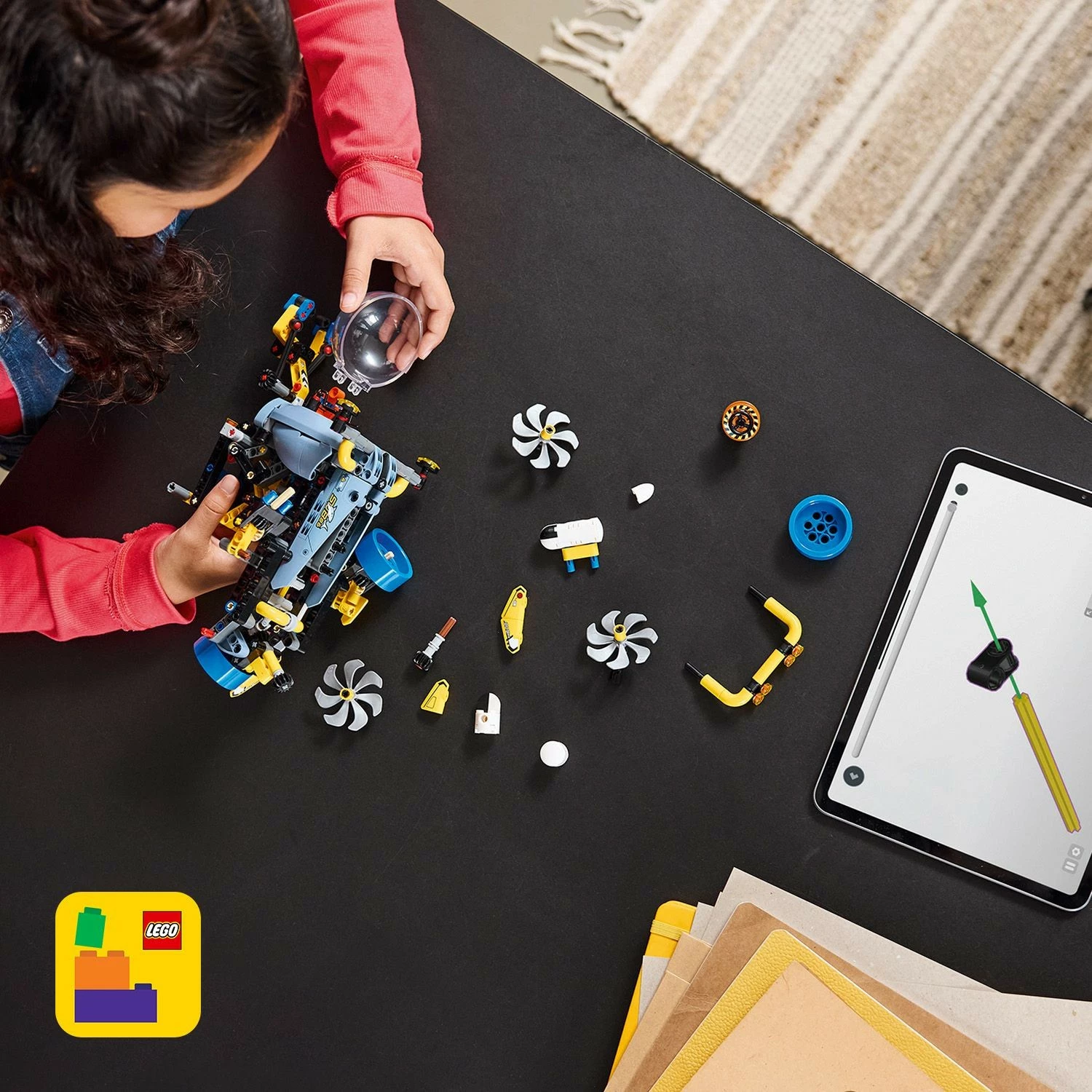 Set ndërtimi LEGO Technic 42201, nëndetëse kërkimore, 413 pjesë, multikolor