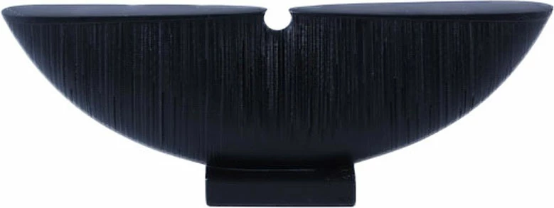 Dekor Totem MORIRI, polirezine, e zezë, 35x6x12cm