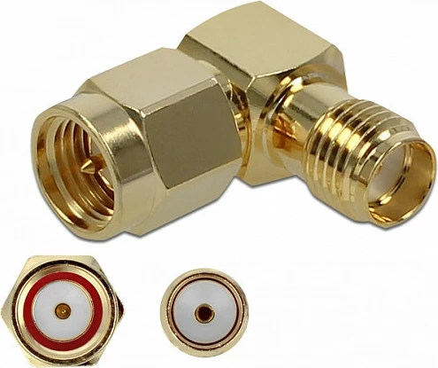 Adapter SMA DeLOCK 89979, SMA mashkull në SMA femër, 50 Ω, i artë