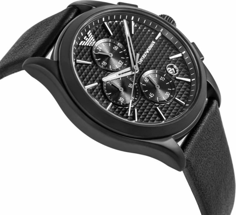 Orë dore me byzylyk për meshkuj Emporio Armani, të zeza