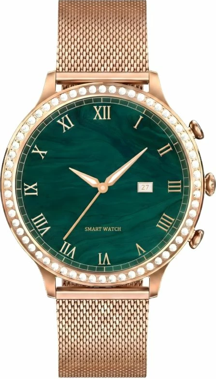 Smartwatch Gravity GT5-8, rrip dhe byzylyk rozë gold