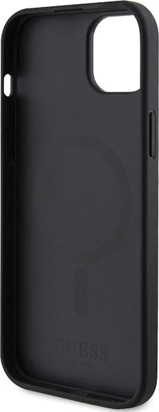 Mbështjellës Guess GUHMP15MPSAHMCK për iPhone 15 Plus 6.7", Saffiano MagSafe, zi