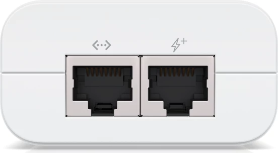 Injektor PoE+ Ubiquiti U-POE+ 48V 30W 802.3at Gigabit, i bardhë