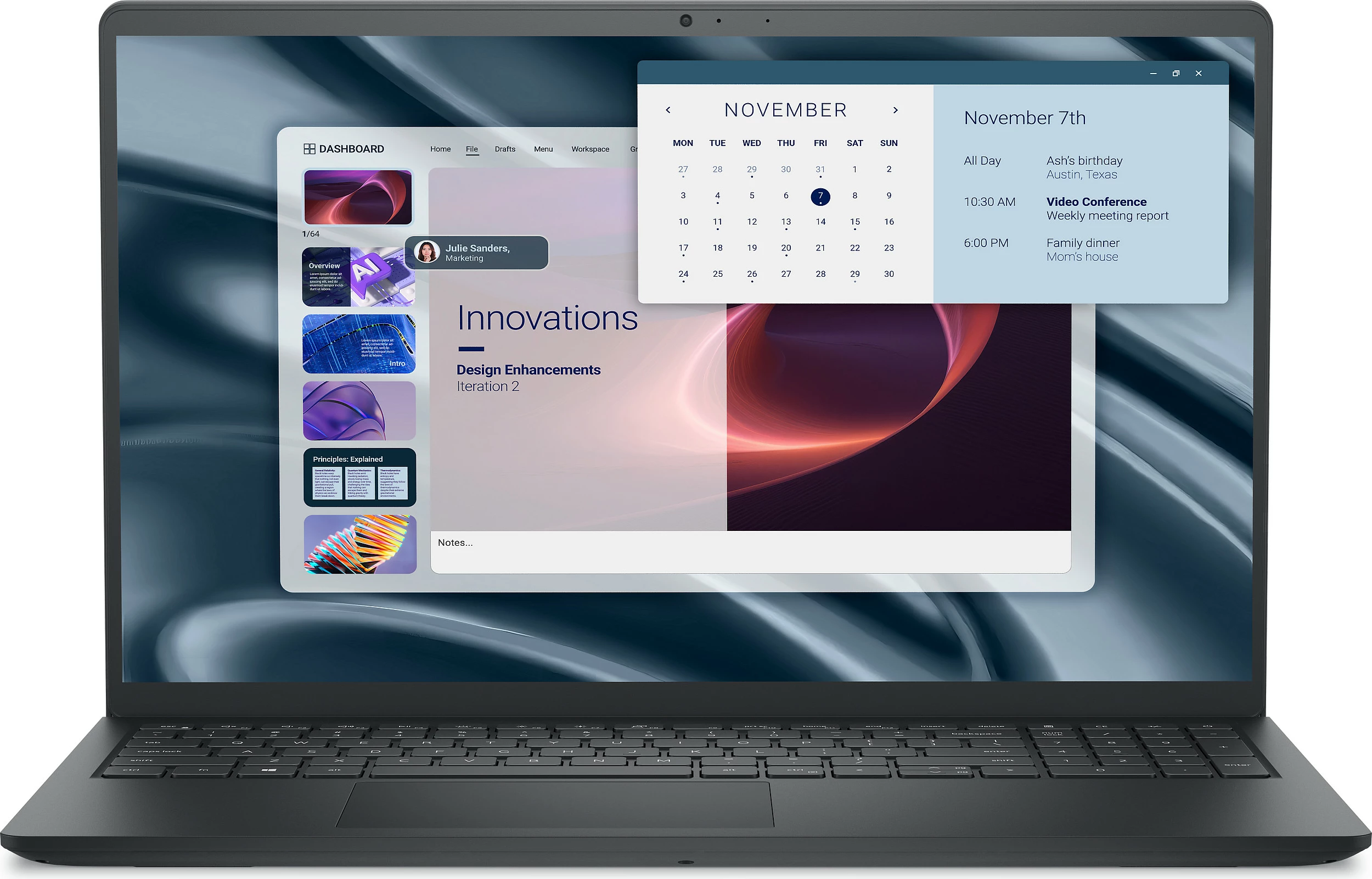 Laptop DELL Pro 15 Essential PV15255, Ryzen 3, 8GB RAM, 512GB, 15.6" FHD, gri e errët