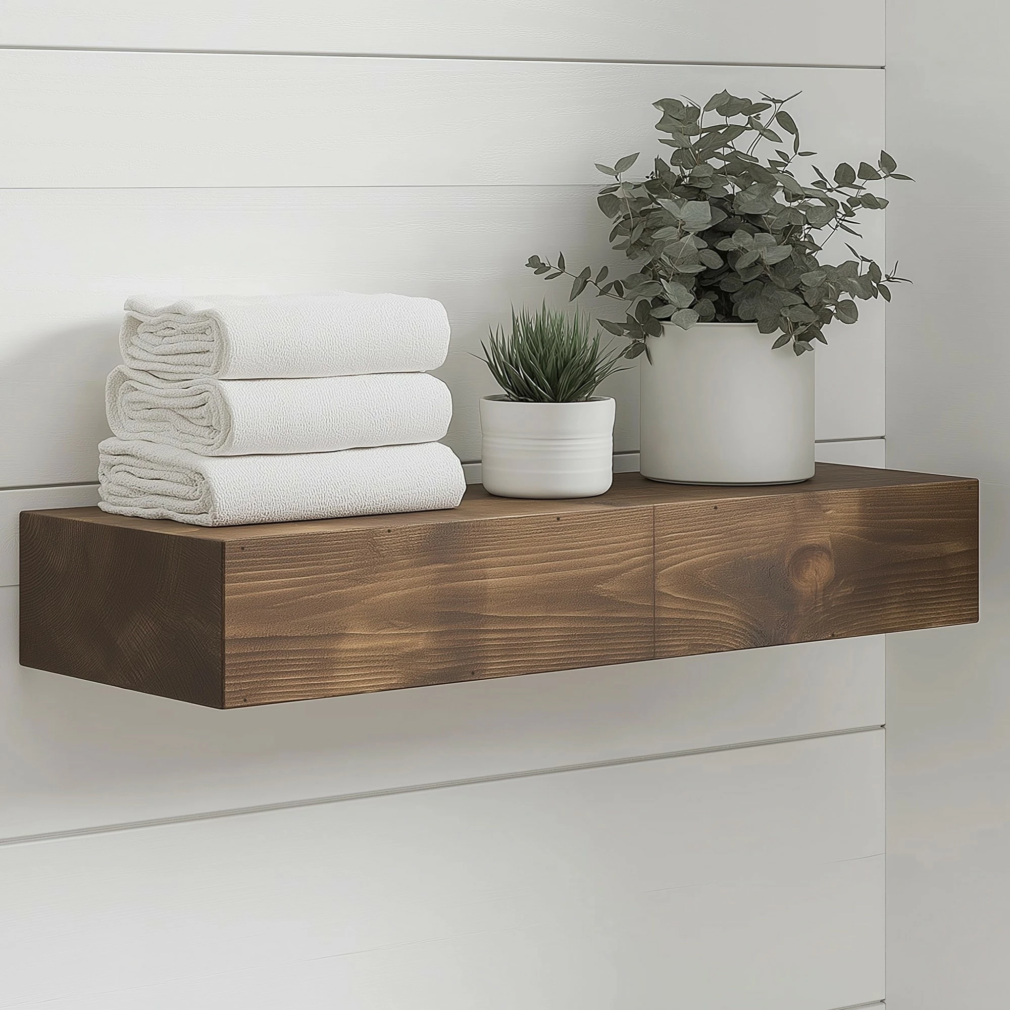 Raf dekorativ prej druri për mur, Skye Decor, Raf271