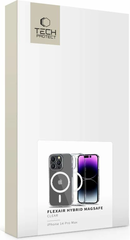 Mbështjellës Tech-Protect FlexAir Hybrid MagSafe për iPhone 14 Pro Max, Transparent