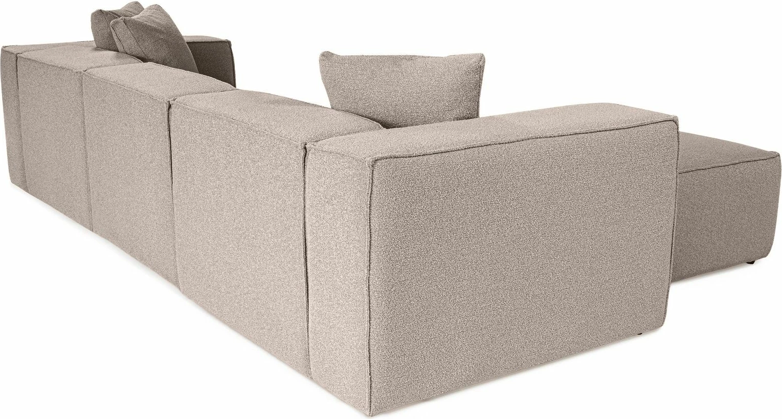Kënd-sofë Lora me pouffe, ngjyrë pjeshke