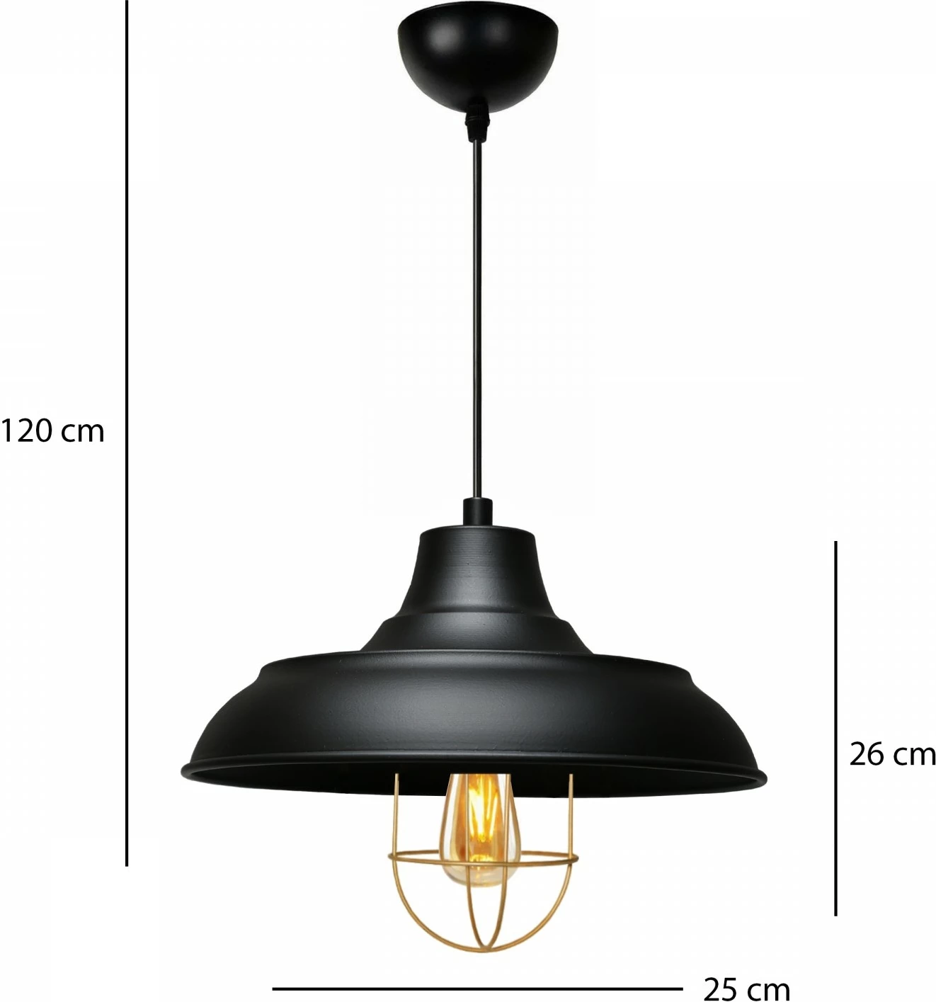 Llambë tavani Opviq, e zezë, AYD-3339