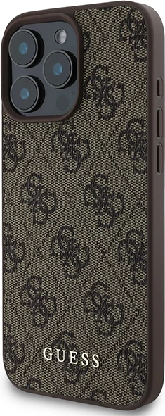 Mbështjellës Guess 4G Classic për iPhone 16 Pro Max, Kafe