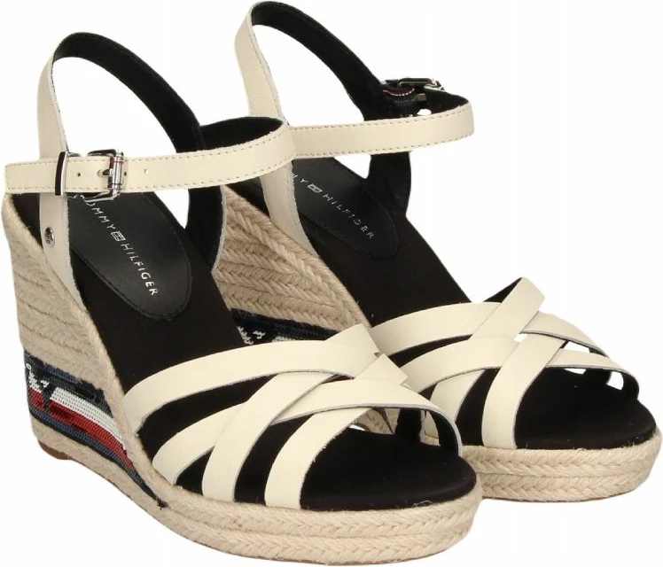 Sandale me platformë për femra, Tommy Hilfiger, krem