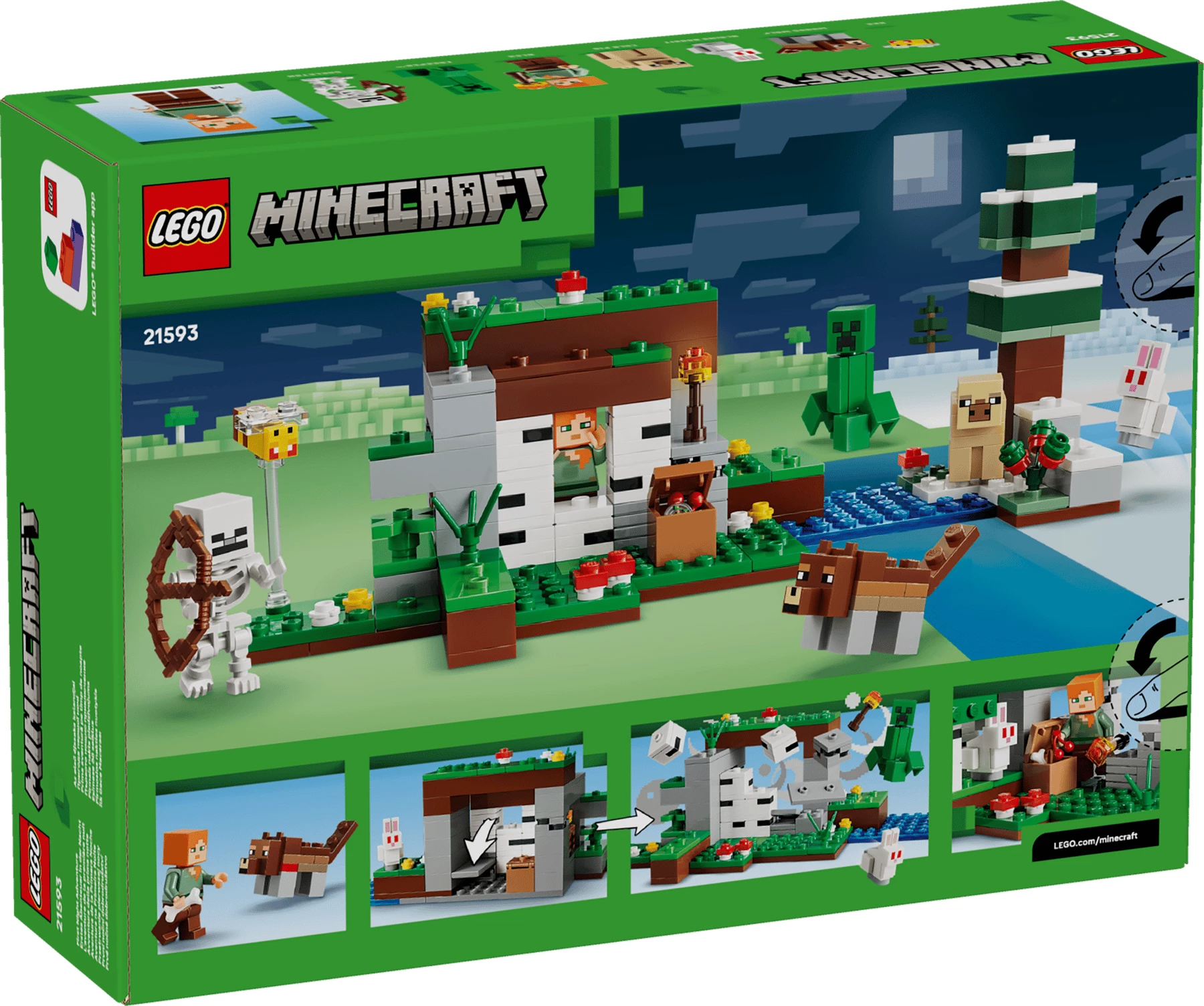 Set LEGO Minecraft LEGO First Night Adventure 21593, 301 pjesë (8+)