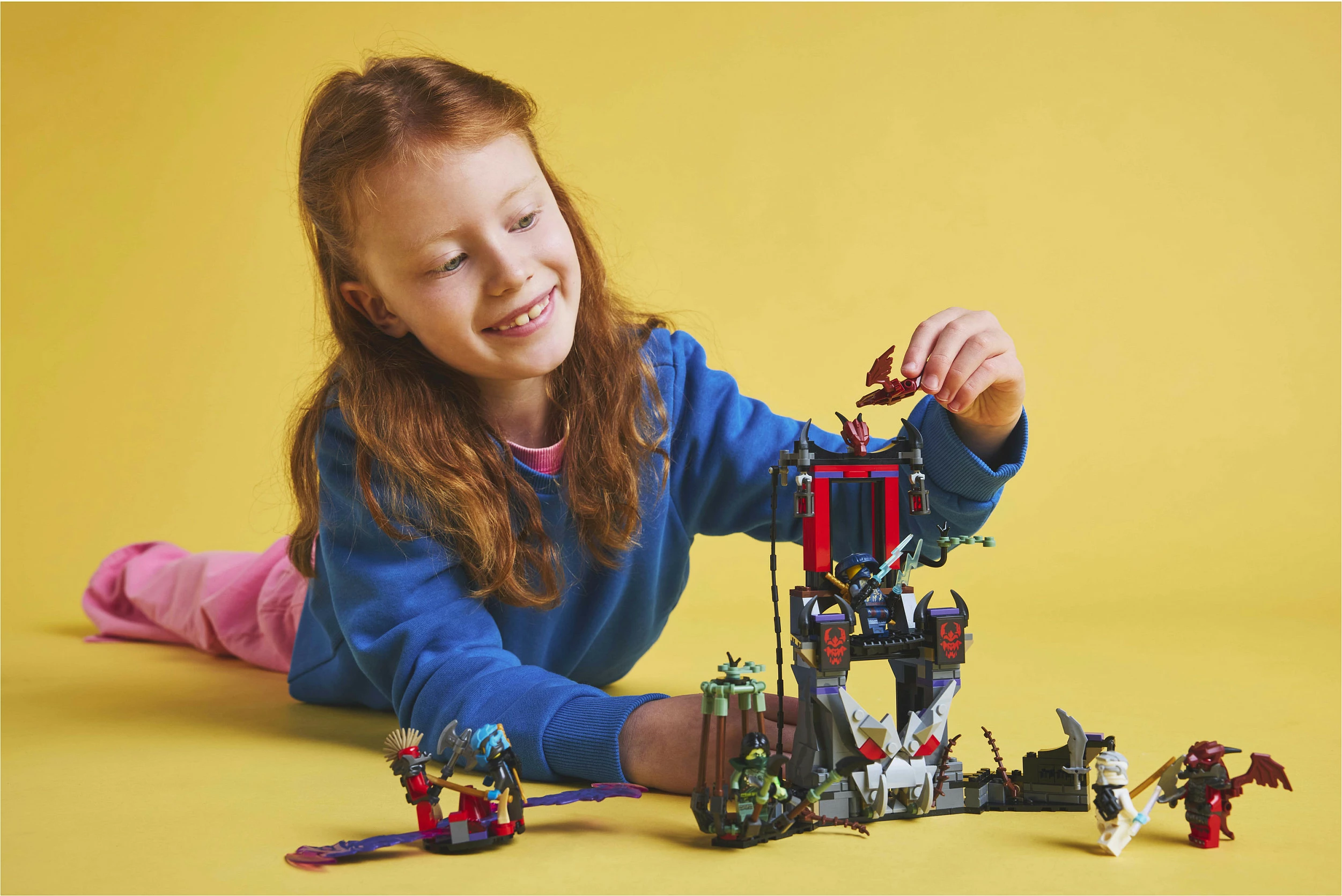 Set ndërtimi LEGO NINJAGO 71841 Dragonian Storm Village, 305 copë, 7+, shumëngjyrësh