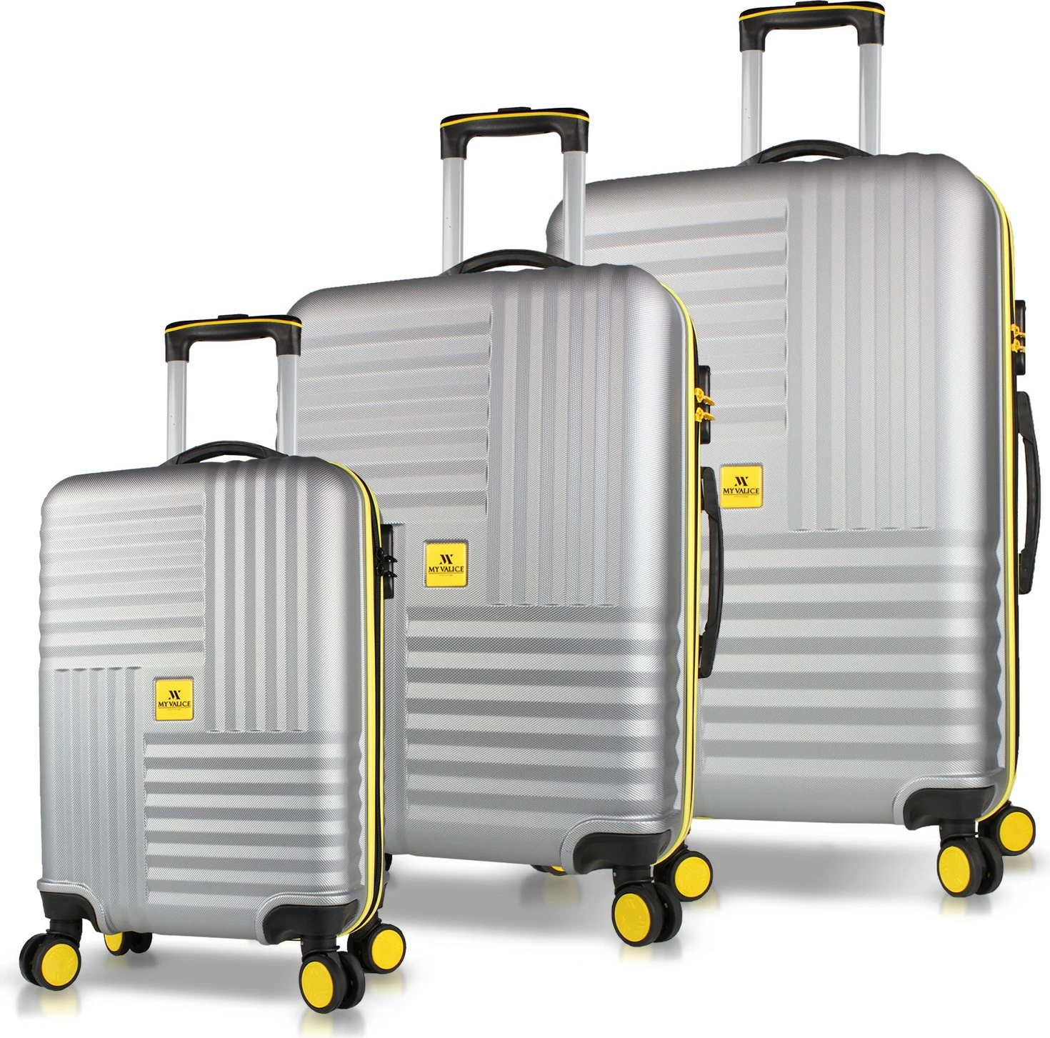 Set valixhesh (3 copë), Zoozie Bags, 8098, ngjyrë gri