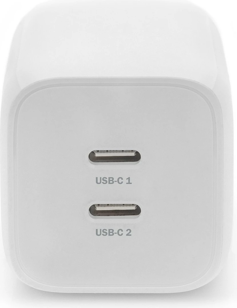 Karikues mini Digitus 2-Port 65W, 2x USB-C, i bardhë