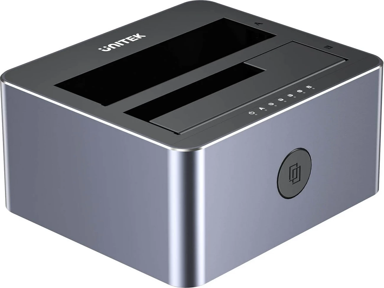 Stacion klonimi UNITEK, 2x SATA 2.5" 3.5", USB-C, Gri