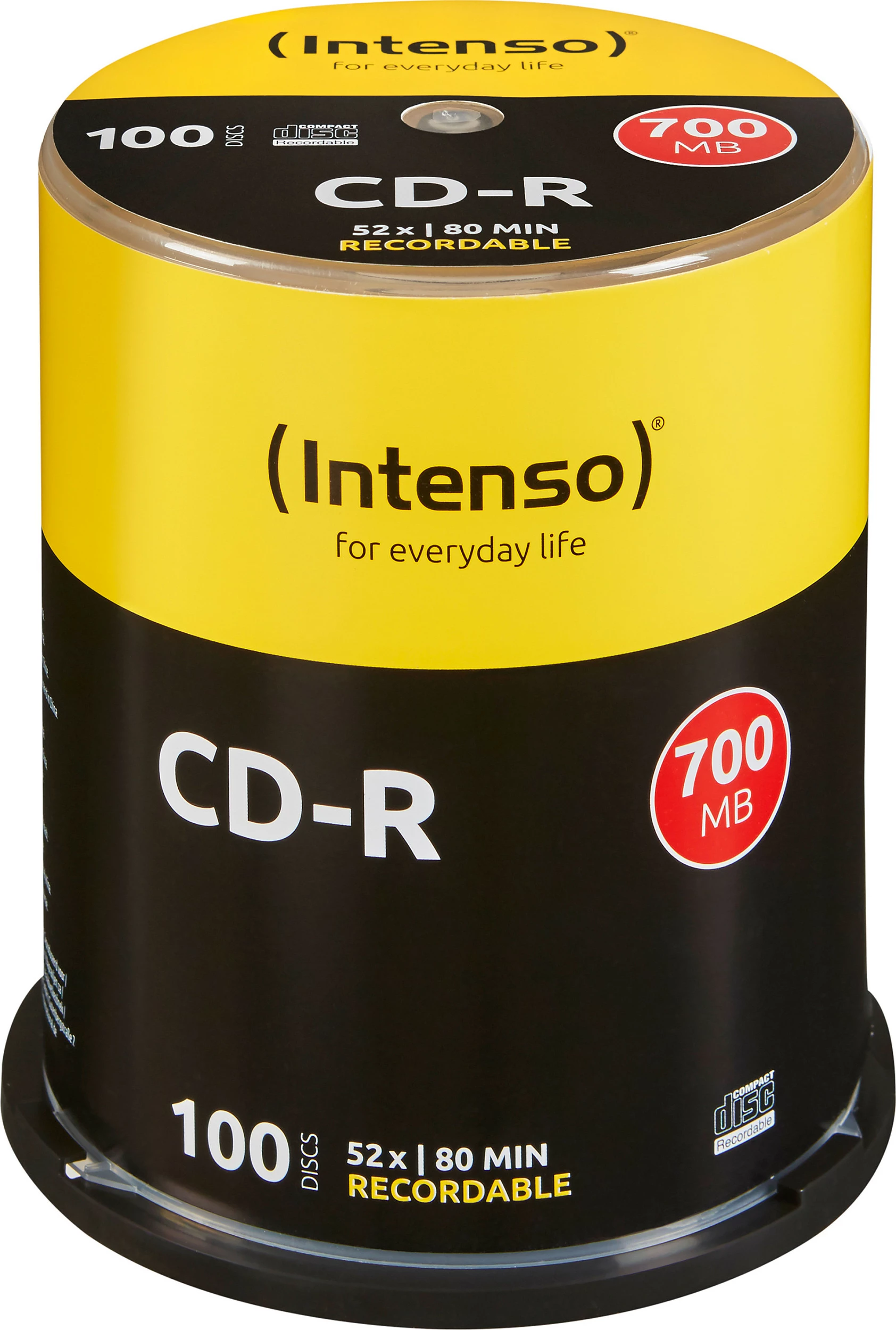 CD-R Intenso 700MB 52x, 100 copë, Cakebox