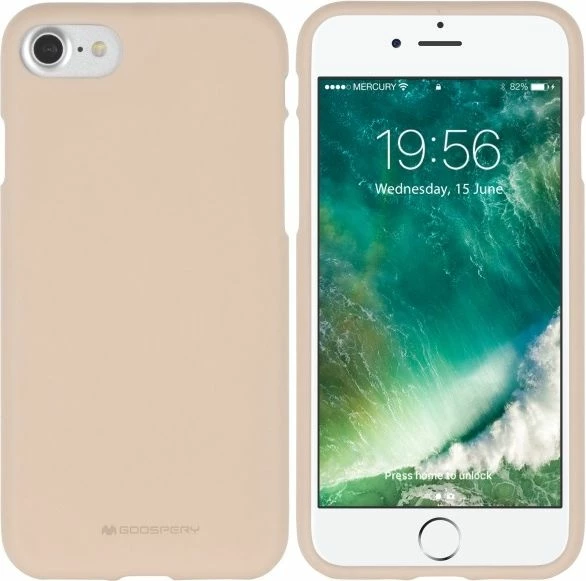 Mbështjellës Mercury Goospery Soft Feeling për Sony XZ1, TPU, mbrojtës i pasëm, krem