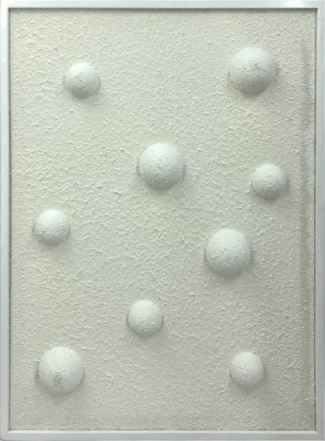 Pikturë dekorative White Clouds, dru i bardhë, 60x80x6cm