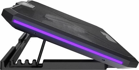 Stendë ftohëse për laptop Fury Gunbai G3 deri 17.3\", 2x120mm, RGB, 2xUSB 2.0, e zezë