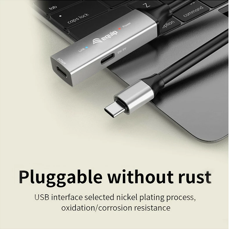 Kabllo zgjatëse aktive USB‑C në USB‑C EQUIP 133357, 10 m, 5 Gbps, USB 3.2 Gen 1, e zezë