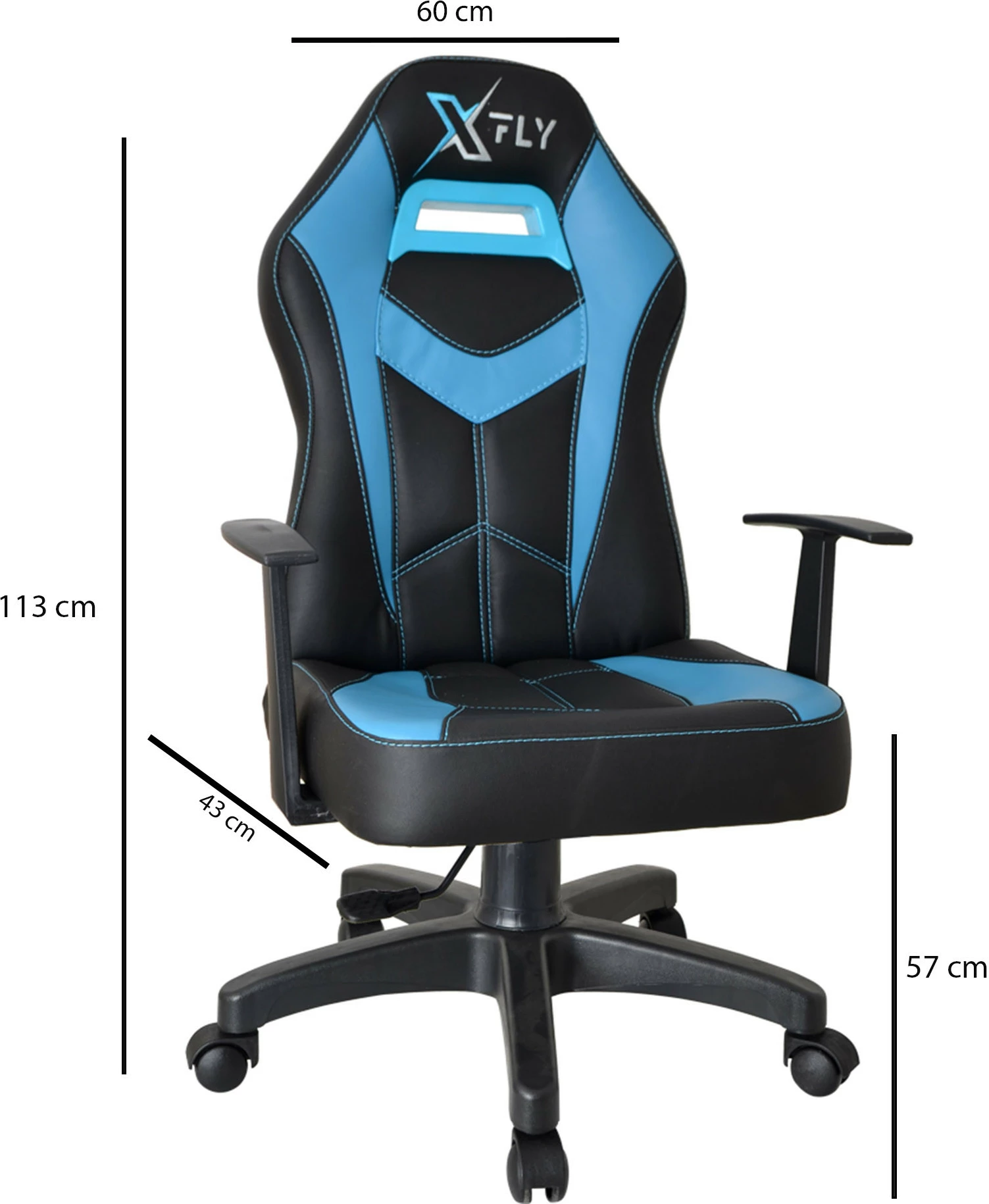 Karrige gaming Skye Decor, XFly Machete, ngjyrë kaltër