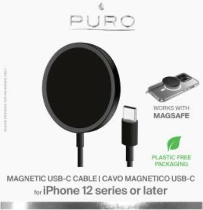 Karikues wireless Puro Magnetico me MagSafe, 1m, i zi