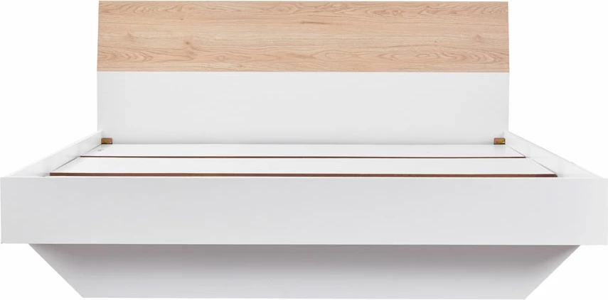 Krevat Lucido, ngjyrë lis i bardhë/natyrale, 162x202x88