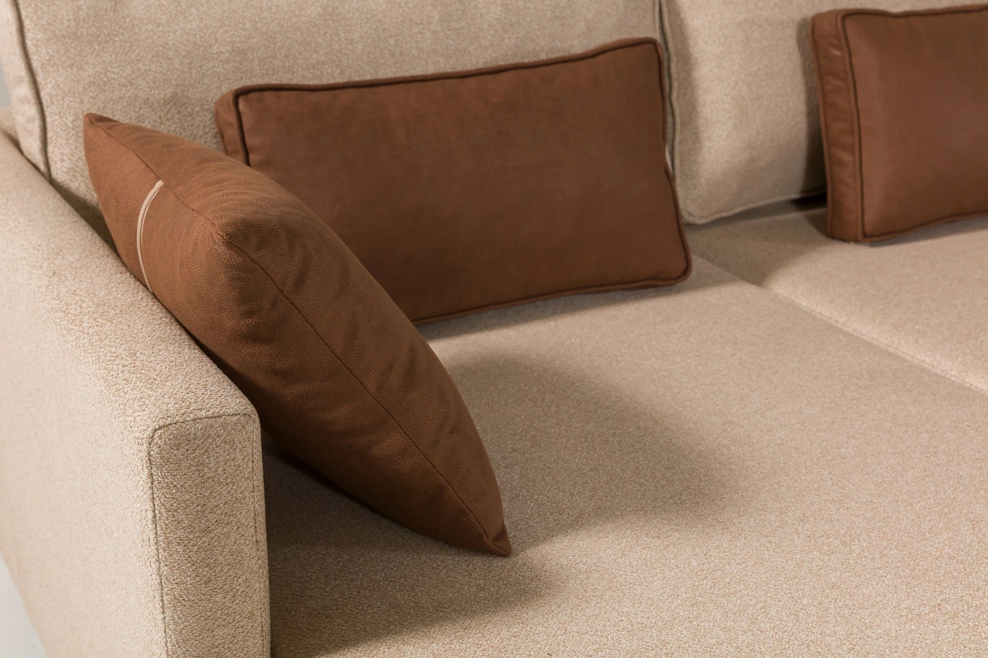 Kënd-sofë krevati Atelier del Sofa, Matris majtas, ngjyrë kafe