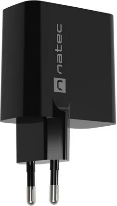 Karikues NATEC RIBERA GAN 1x USB-A + 1x USB-C 45W, i zi