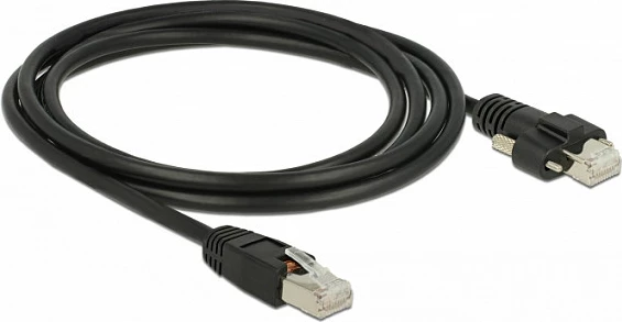 Kabllo rrjeti DeLOCK 85668, Cat6 S/FTP, 2 m, RJ-45 në RJ-45, e zezë