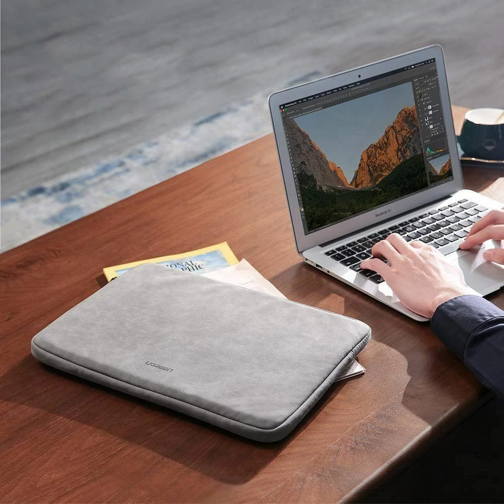 Çantë laptopi Ugreen 60985 13" me dorezë dhe rrip supi, gri