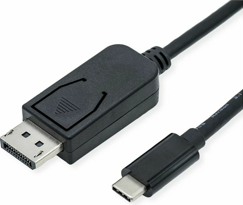 Kabllo ROLINE 11.04.5836 DisplayPort në USB-C, 2 m, 8K 60Hz, e zezë