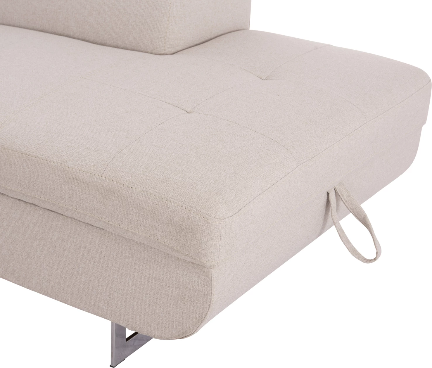 Kënd-sofë me hapësirë për depo, Encore FH3301.03R, material bezhë, 285x205x90cm