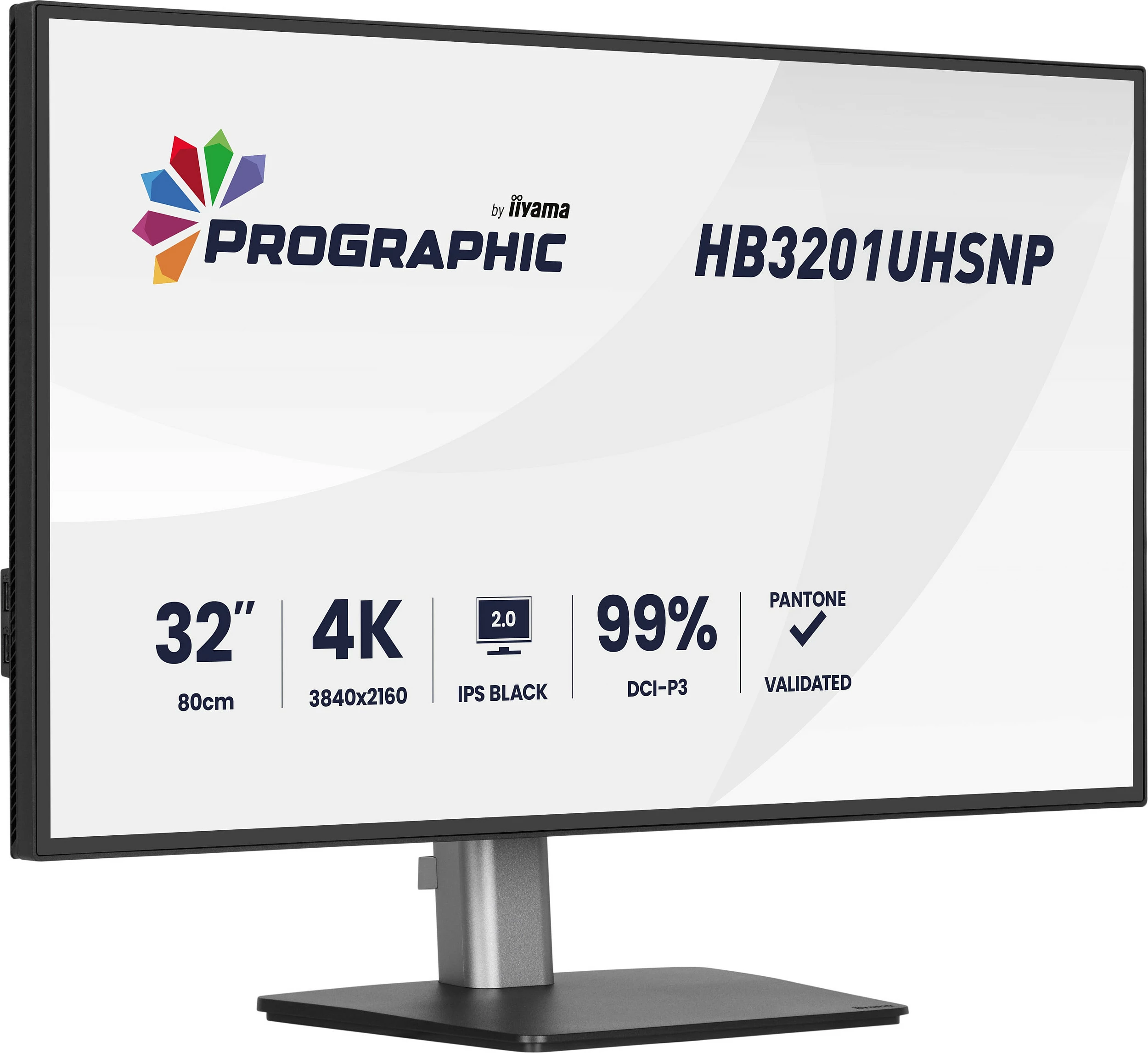 Monitor iiyama ProGraphic HB3201UHSNP-B1, 32" 4K UHD, IPS Black 2.0, 99% DCI-P3, Pantone Validated, USB-C, KVM, i zi