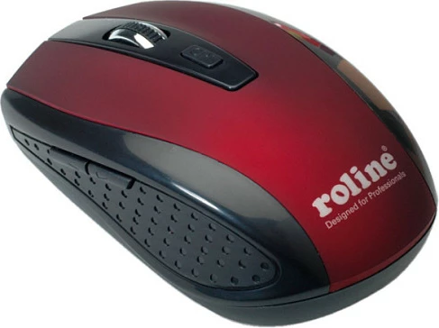 Maus pa kabllo ROLINE 18.01.1087, 1600 DPI, ambidekstral, RF 2.4 GHz, zi/kuqe