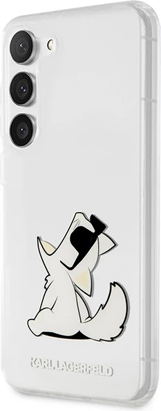 Mbështjellës Karl Lagerfeld Choupette Fun për Samsung Galaxy S23+, Transparent