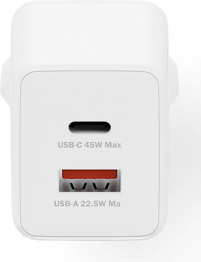 Karikues muri Digitus USB GaN 45W, 1x USB-C, 1x USB-A, i bardhë