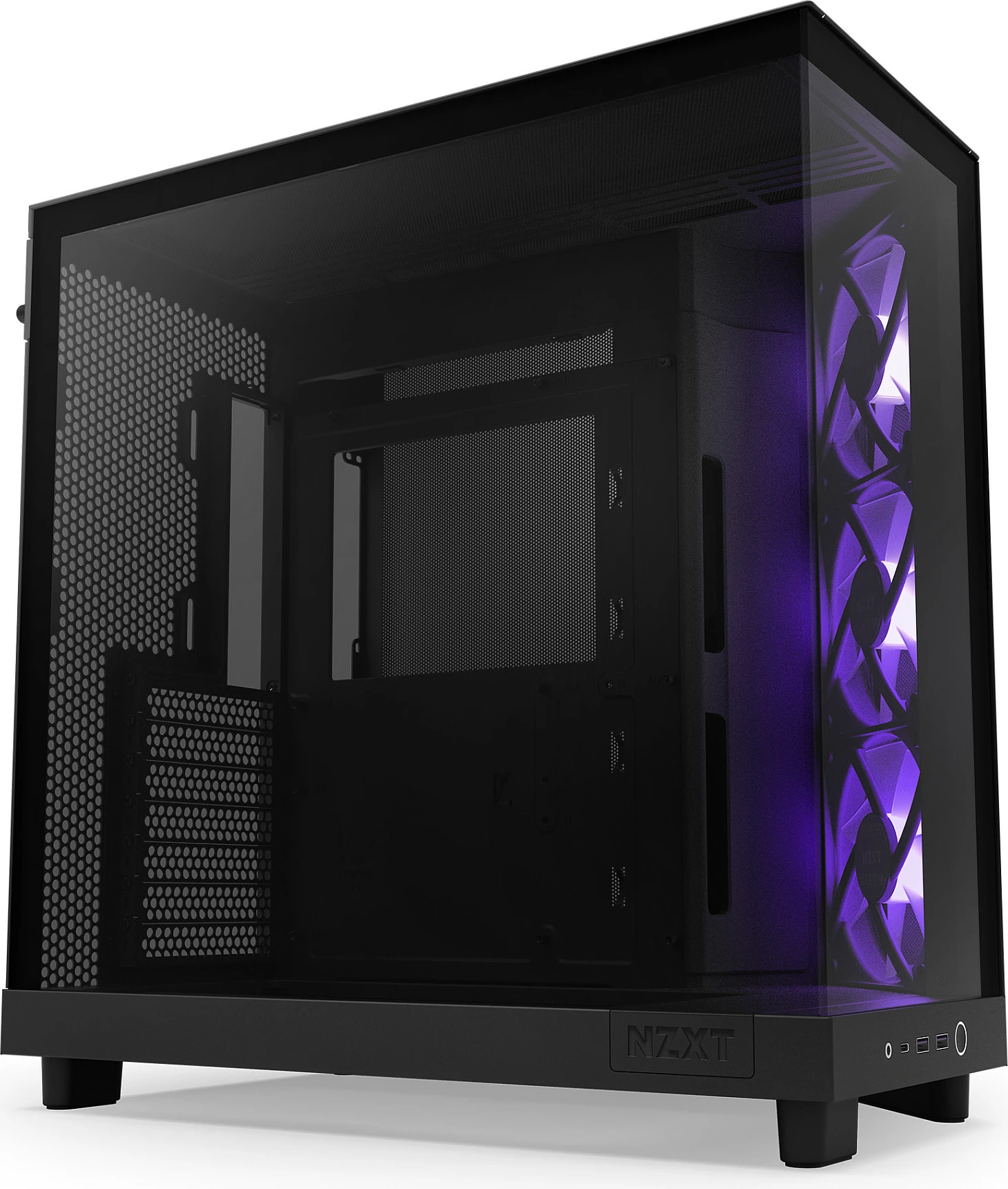 Kasë NZXT H6 Flow RGB Midi Tower, ATX/micro ATX/Mini-ITX, xham i temperuar, e zezë