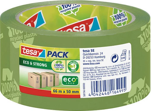 Shirit paketimi Tesa 58156-00000-00 Pack ECO & Strong, 66 m x 50 mm, i gjelbër